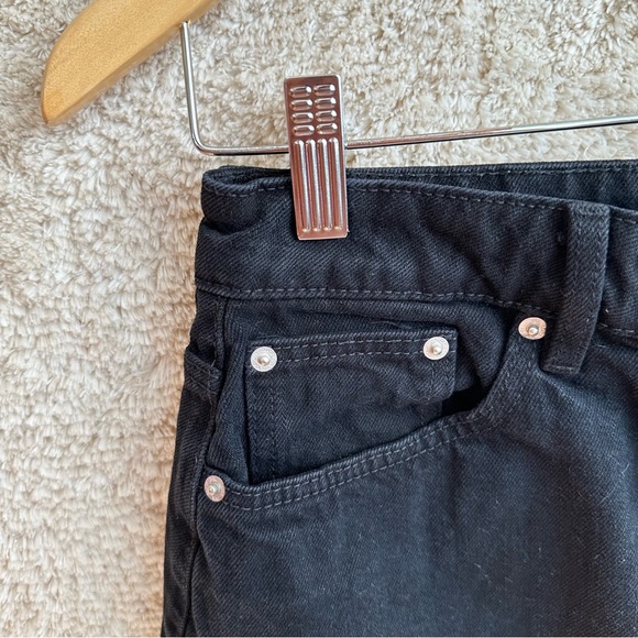 Zara Black Denim Mini Skirt Size S - Picture 5 of 7